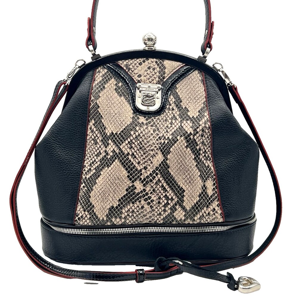Brighton Black and Tan Shoulder Bag